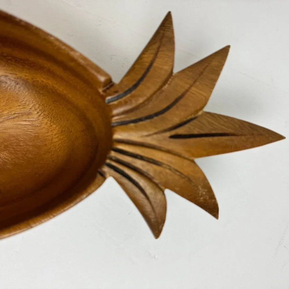 Vintage Pineapple Wooden Bowl